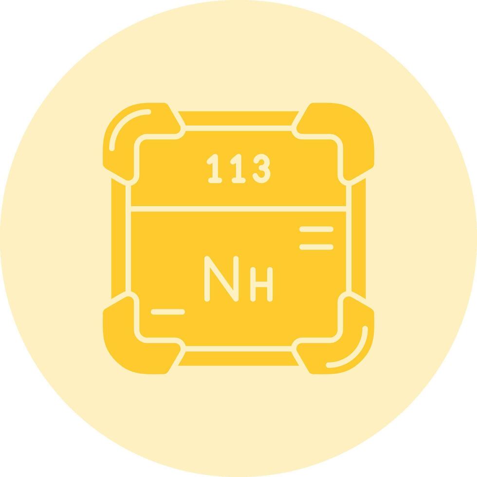 Nihonium Solid duo tune Icon vector