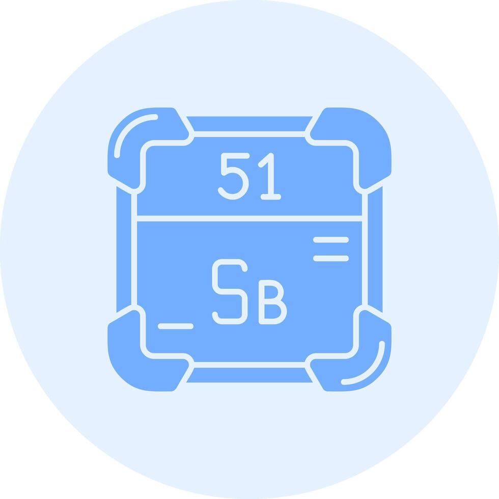 Antimony Solid duo tune Icon vector