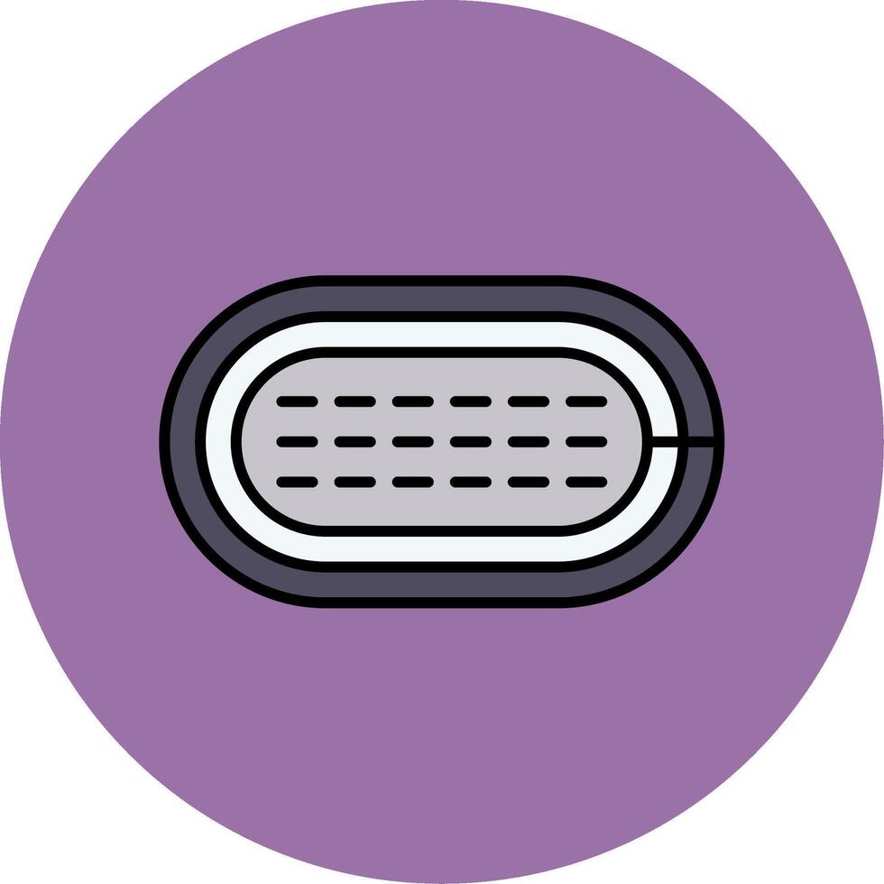 Running Track Line Filled multicolour Circle Icon vector
