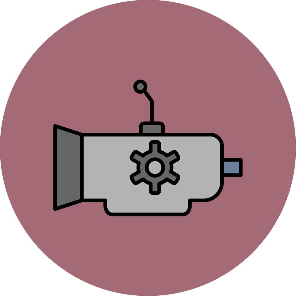 Gearbox Line Filled multicolour Circle Icon vector