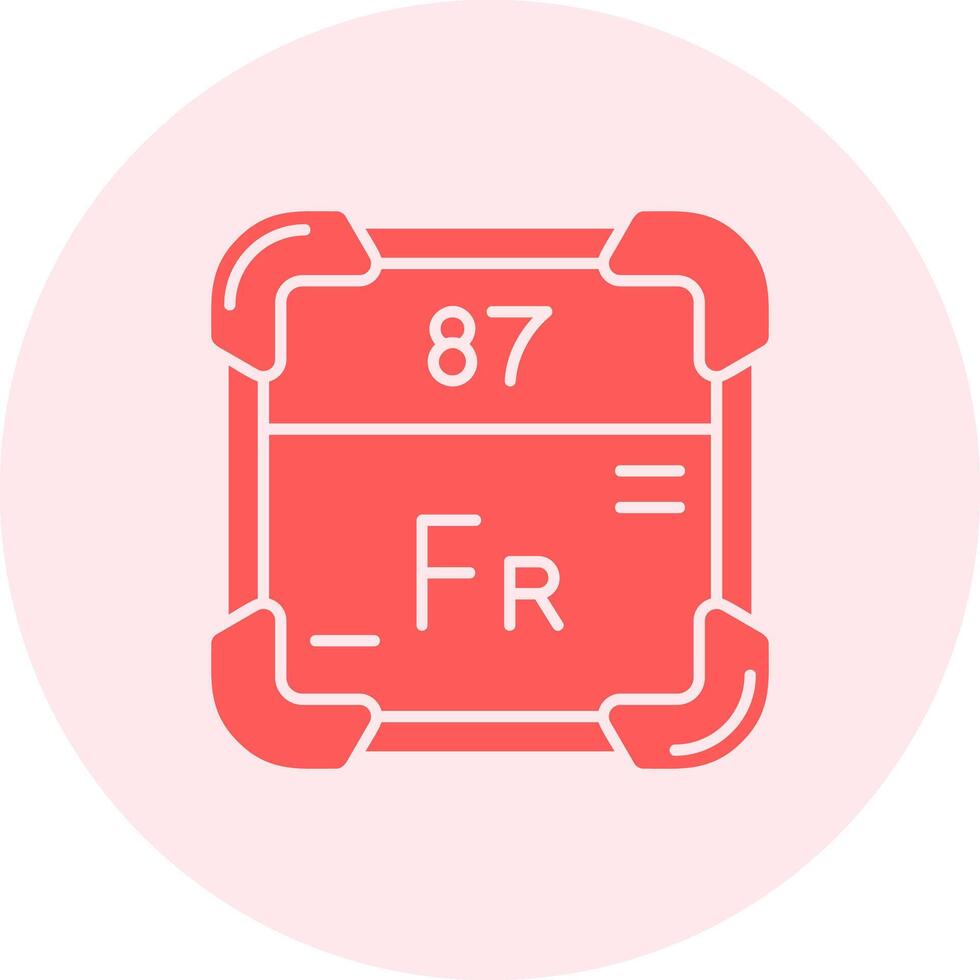 Francium Solid duo tune Icon vector