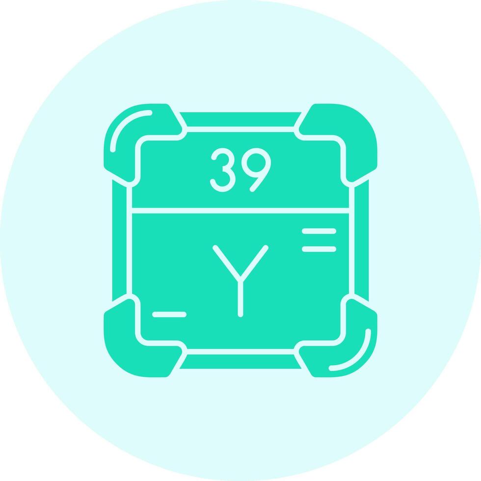 Yttrium Solid duo tune Icon vector