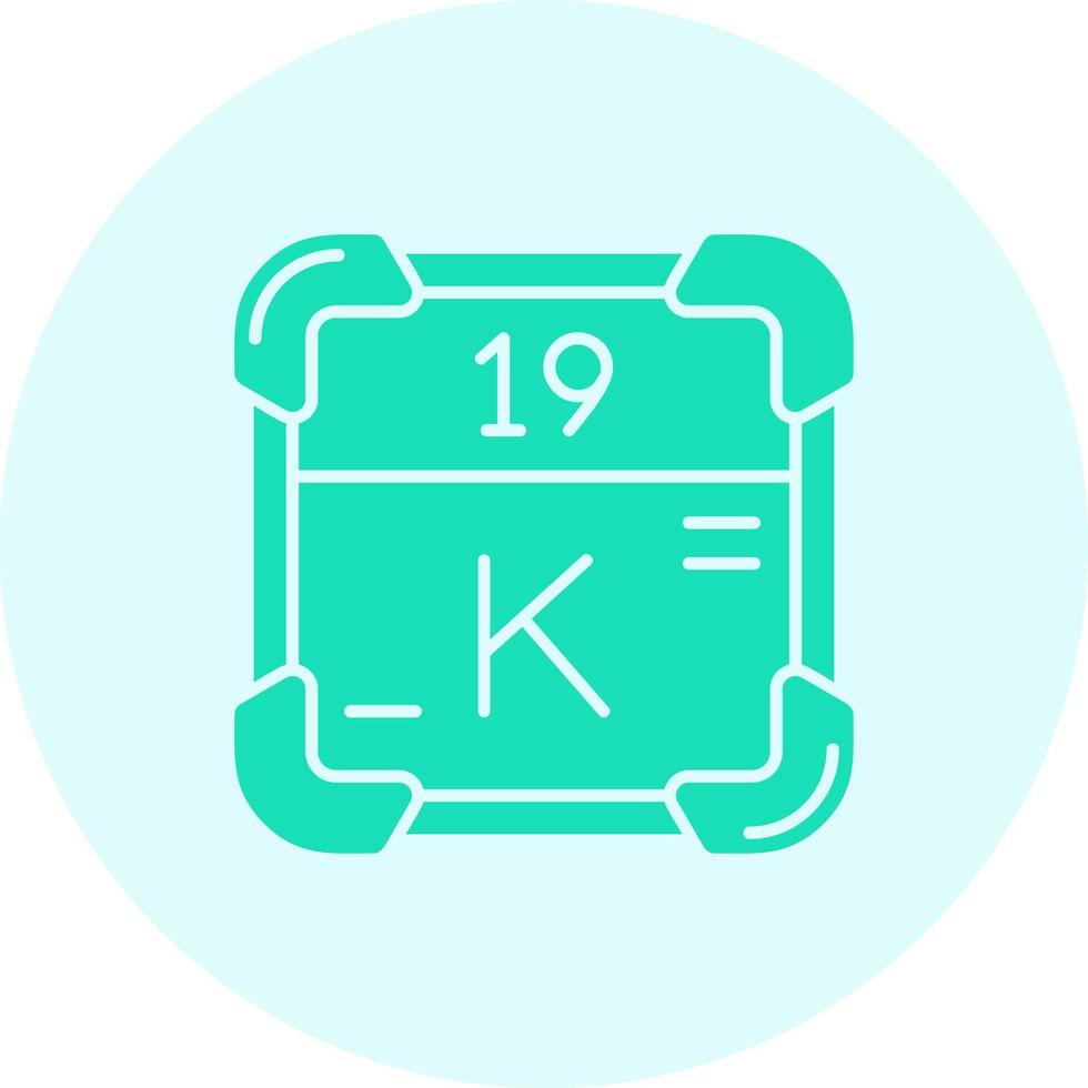 Potassium Solid duo tune Icon vector