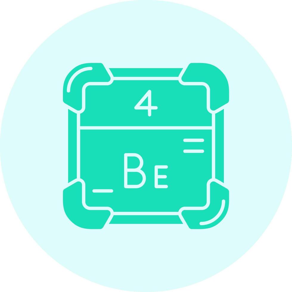 Beryllium Solid duo tune Icon vector