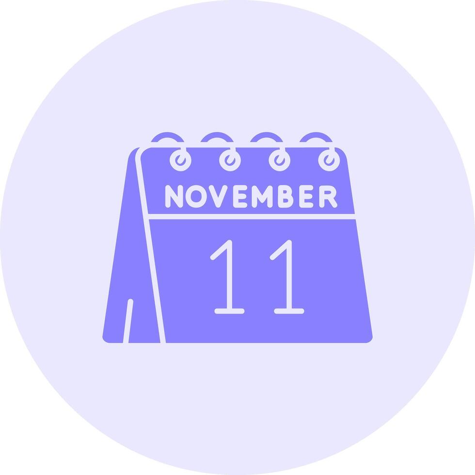 11th of November Solid duo tune Icon vector