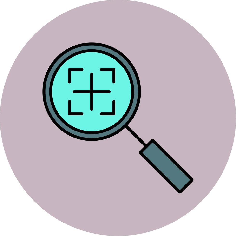 Search Line Filled multicolour Circle Icon vector