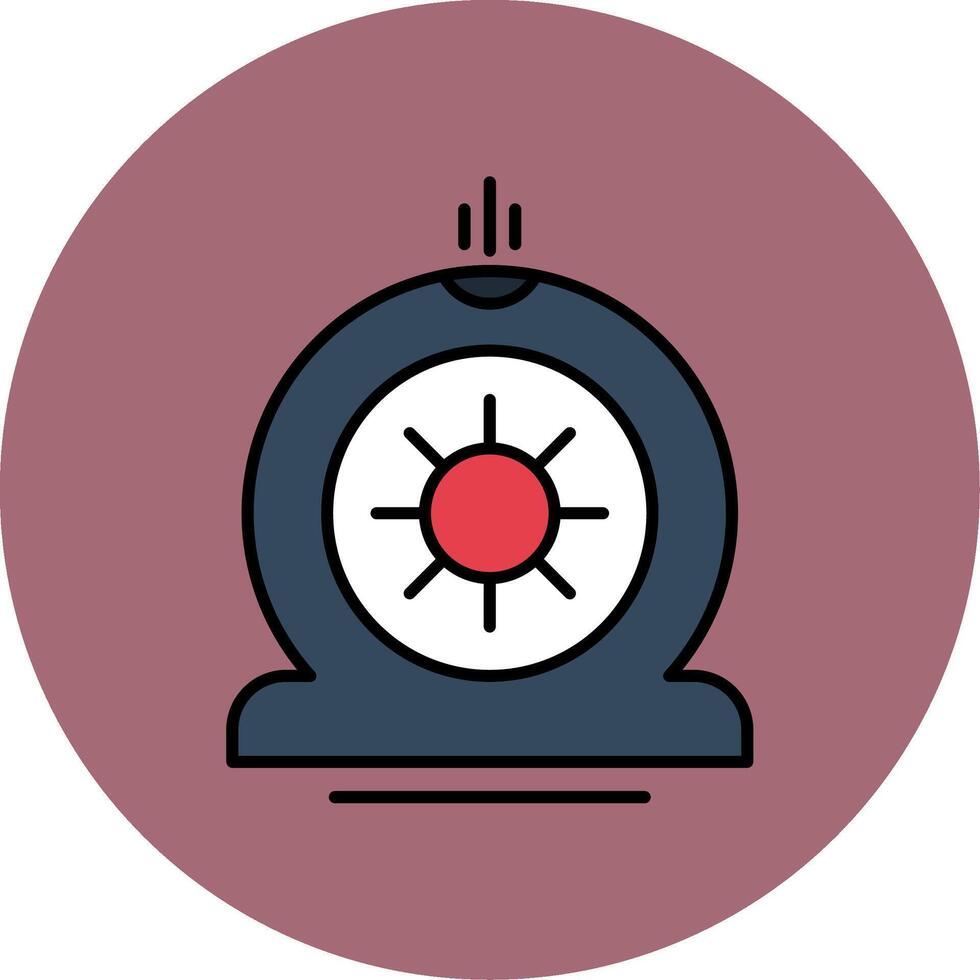Flat Tire Line Filled multicolour Circle Icon vector