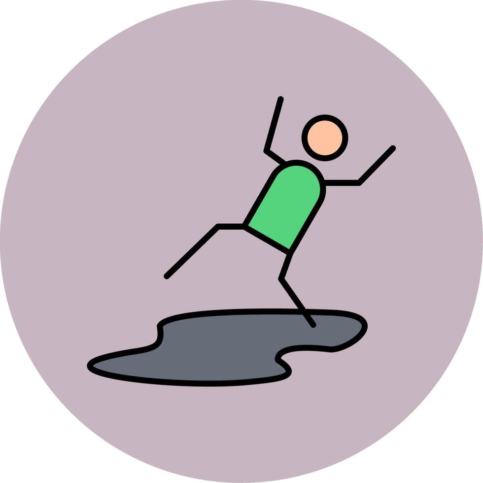Slippery Line Filled multicolour Circle Icon vector