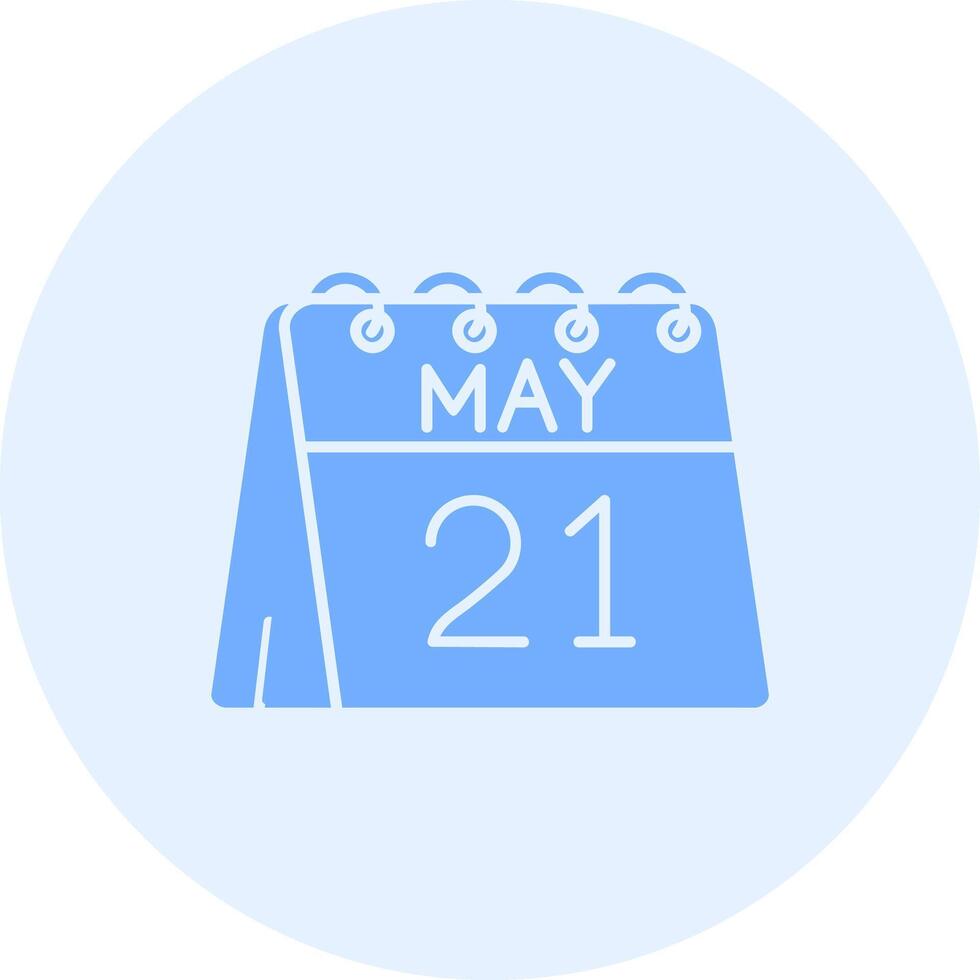 21st of May Solid duo tune Icon vector
