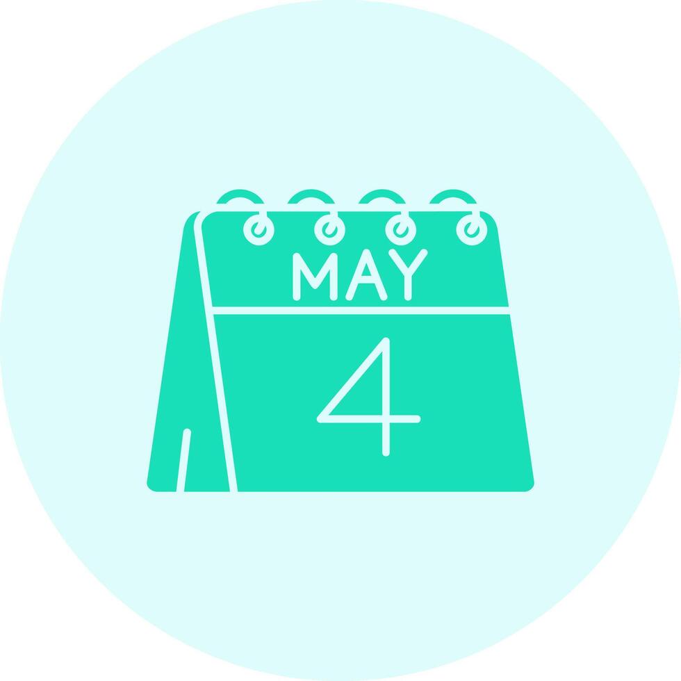 4th of May Solid duo tune Icon vector