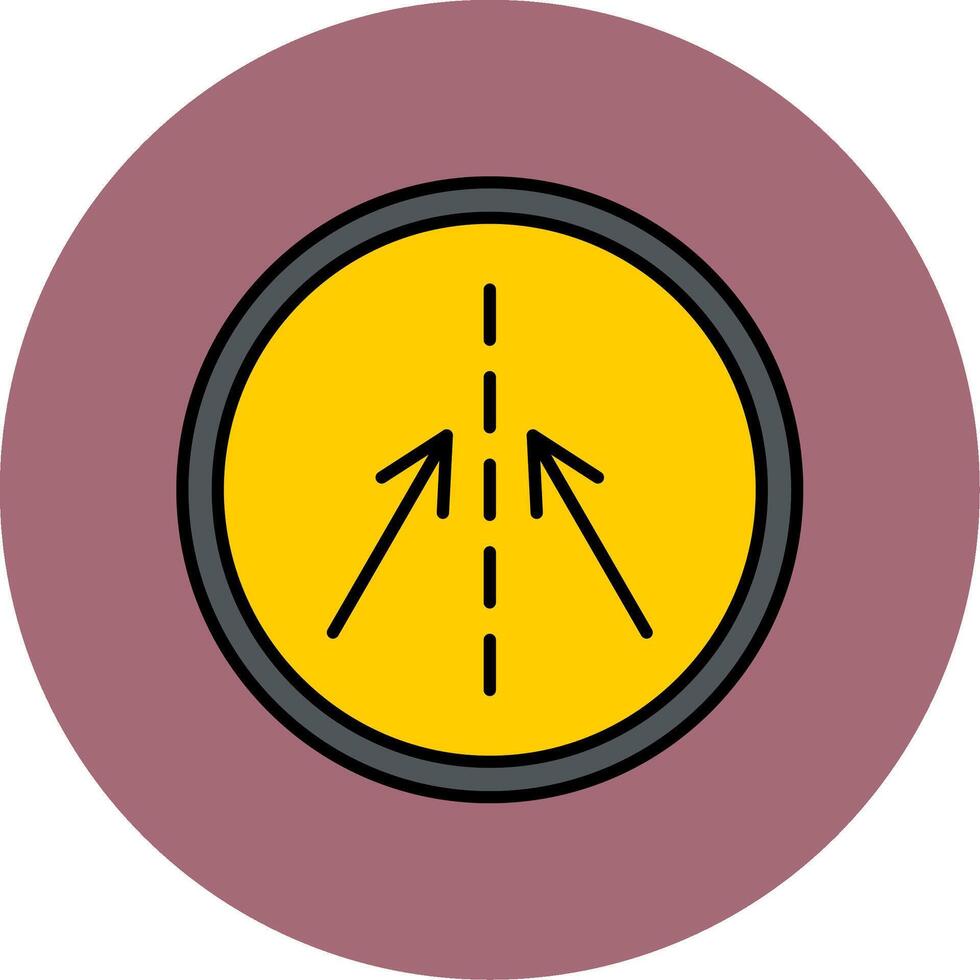 Keep In Line Line Filled multicolour Circle Icon vector