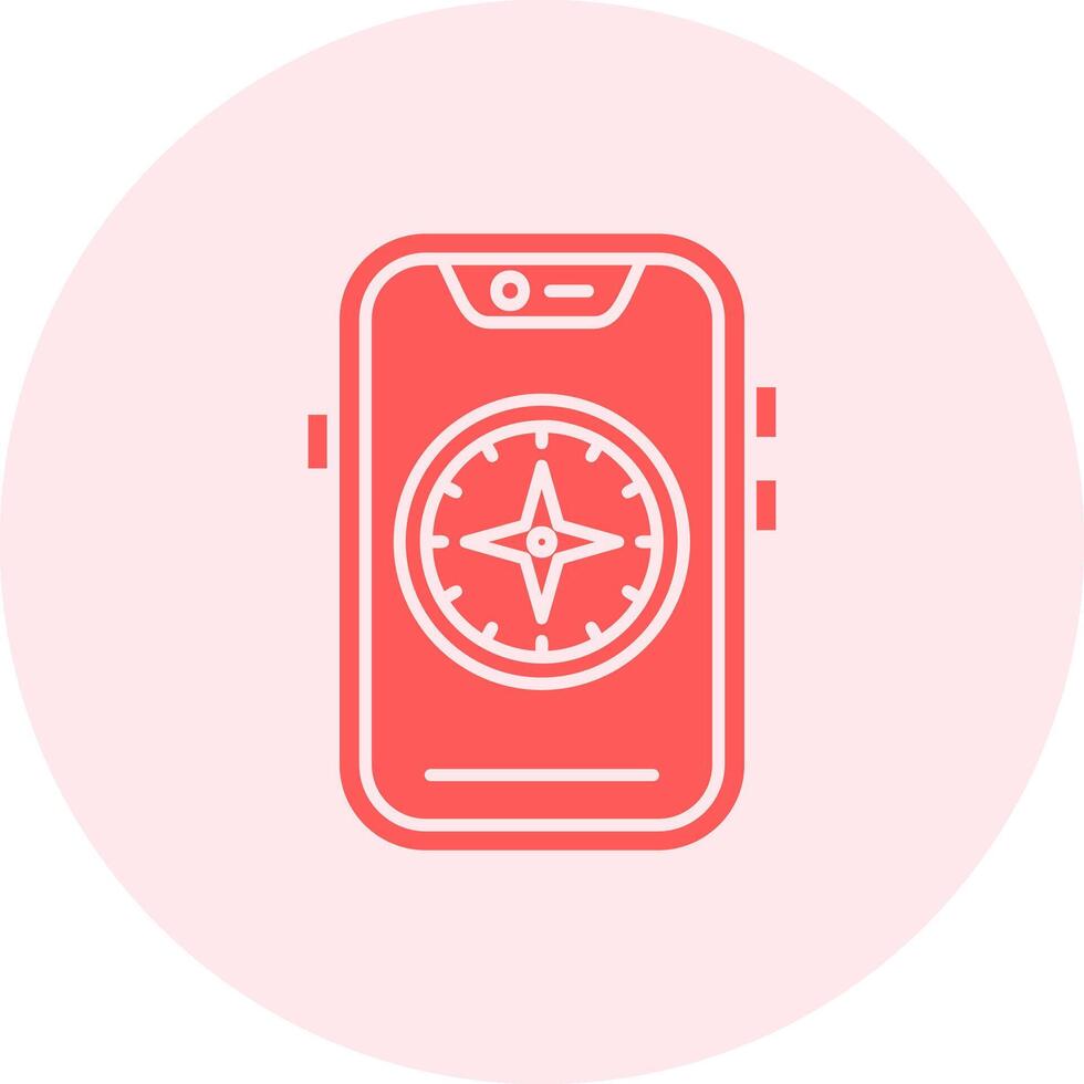 Compass Solid duo tune Icon vector