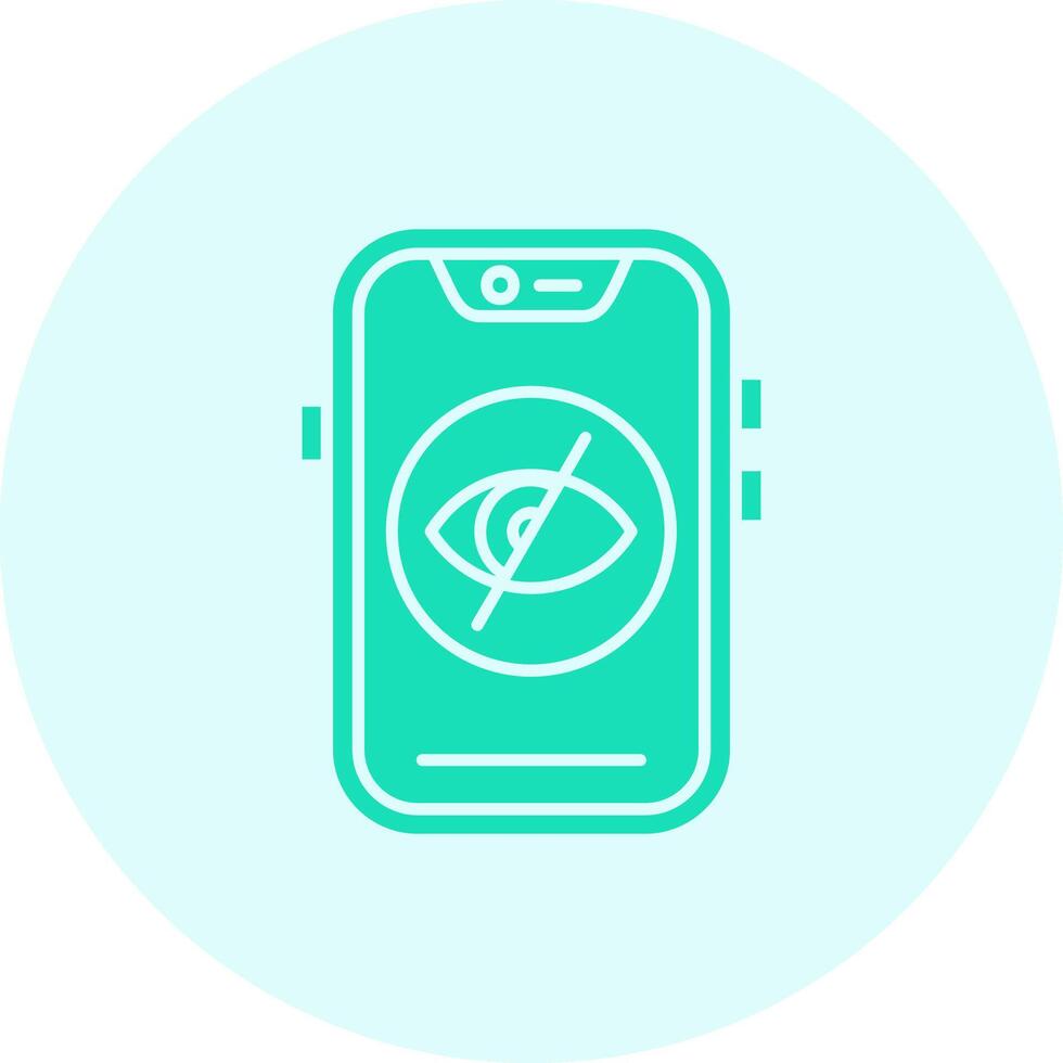 Disabled Solid duo tune Icon vector