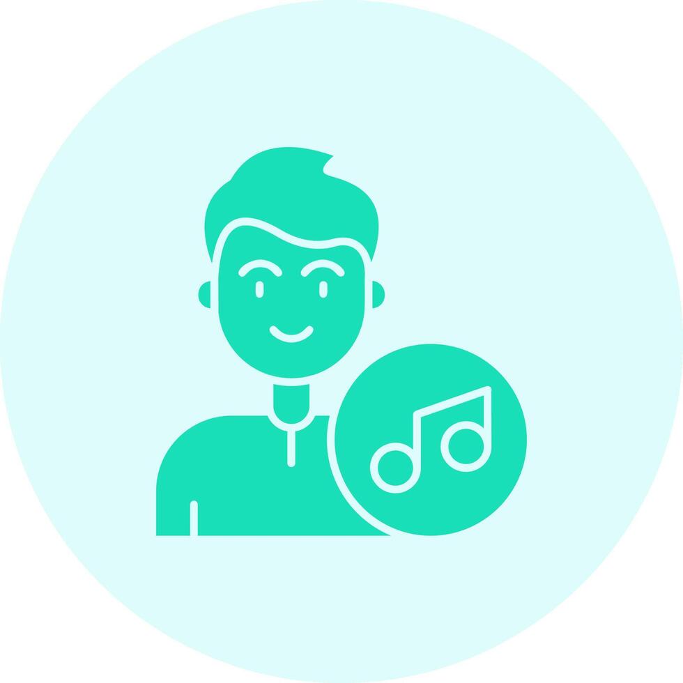Music Solid duo tune Icon vector