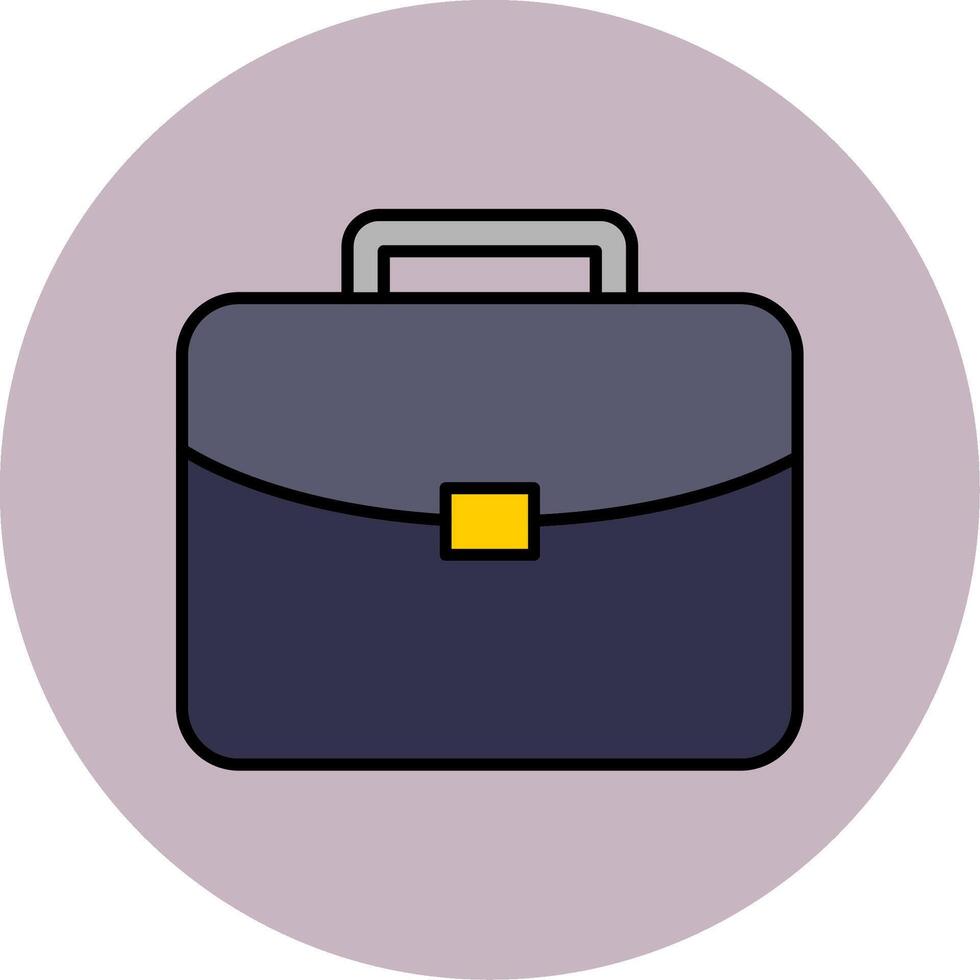 Brief Line Filled multicolour Circle Icon vector