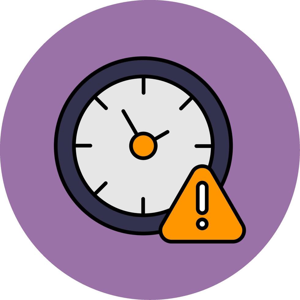 Timeline Line Filled multicolour Circle Icon vector