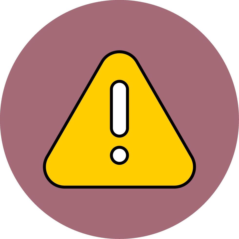 Alert Line Filled multicolour Circle Icon vector