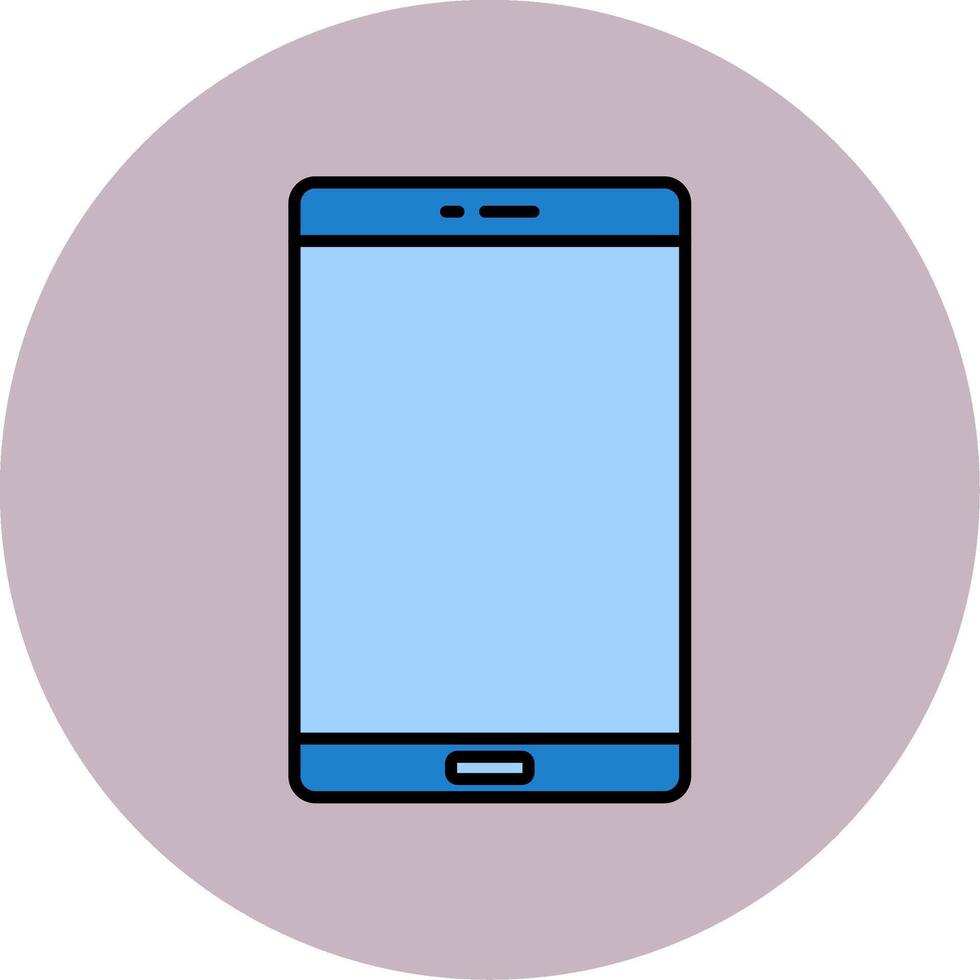Smart Phone Line Filled multicolour Circle Icon vector