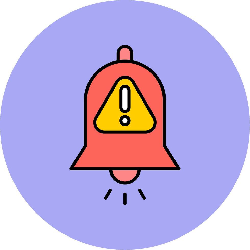 Interruption Line Filled multicolour Circle Icon vector