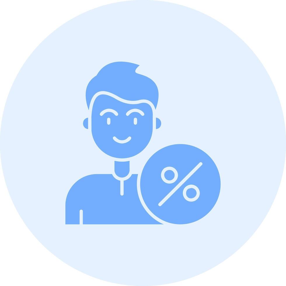 Percentage Solid duo tune Icon vector