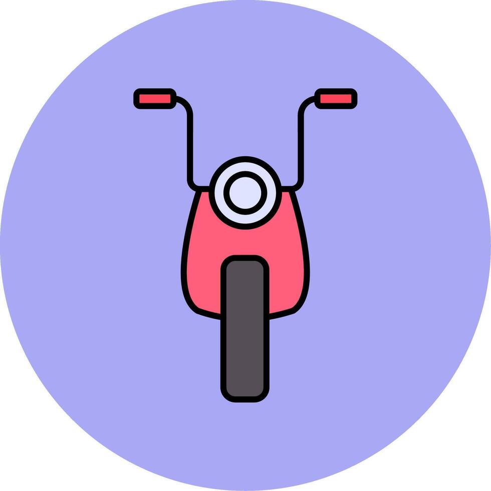 Motorcycle Line Filled multicolour Circle Icon vector