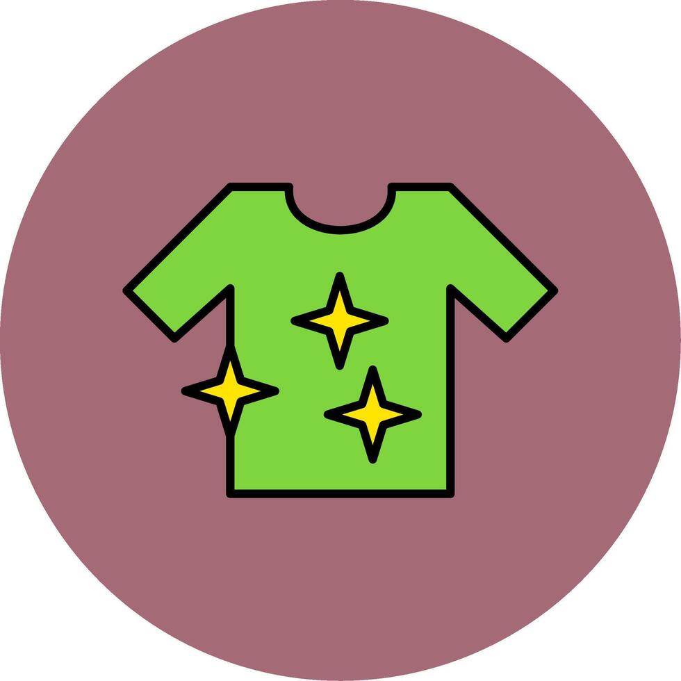 Shirt Line Filled multicolour Circle Icon vector