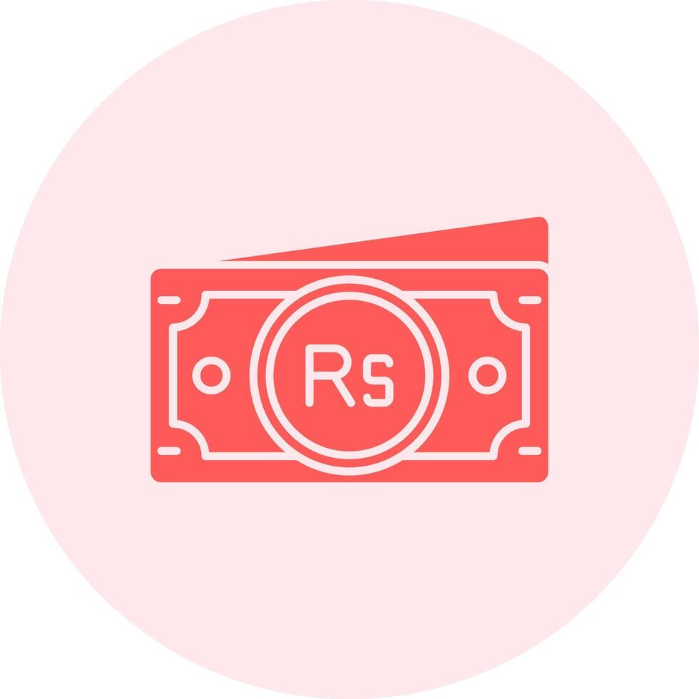 Rupee Solid duo tune Icon vector