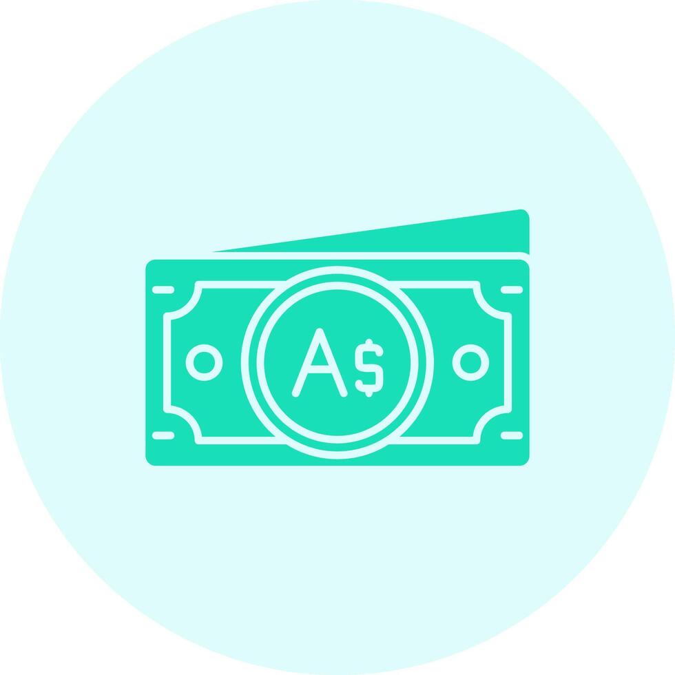 Australian dollar Solid duo tune Icon vector