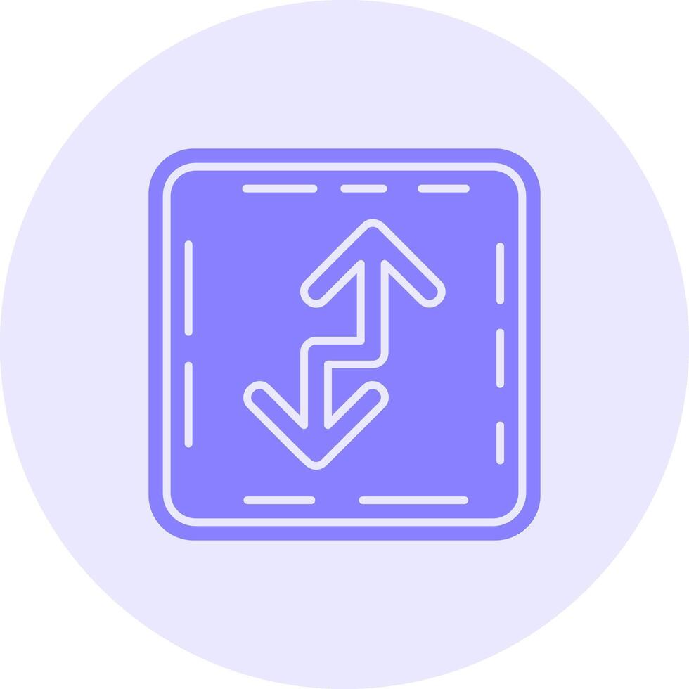 Zigzag Solid duo tune Icon vector