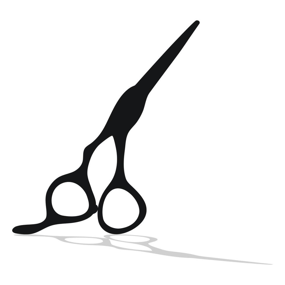 Black silhouette image of scissors. Stationery, pocket, kitchen, manicure, surgery, hairdressers, tailor, garden, household vector