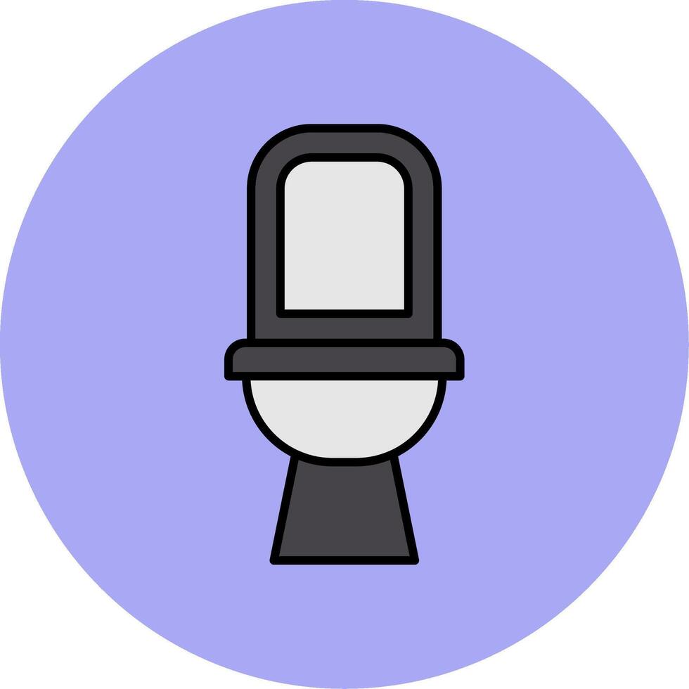 Toilet Line Filled multicolour Circle Icon vector