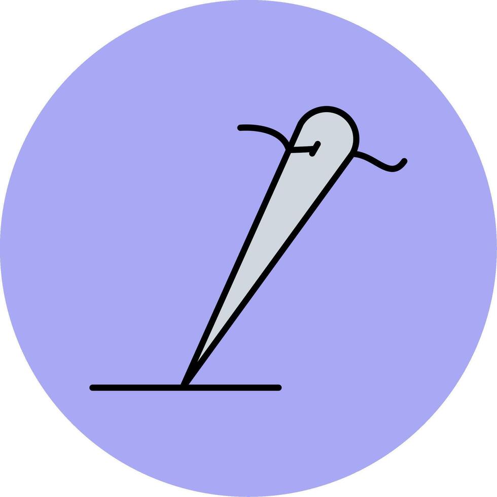 Needles Line Filled multicolour Circle Icon vector