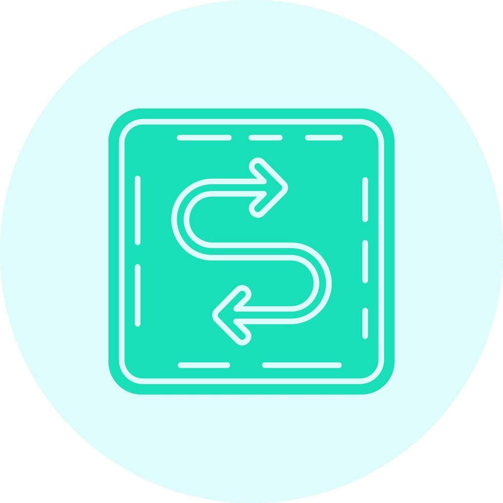 Zigzag Solid duo tune Icon vector