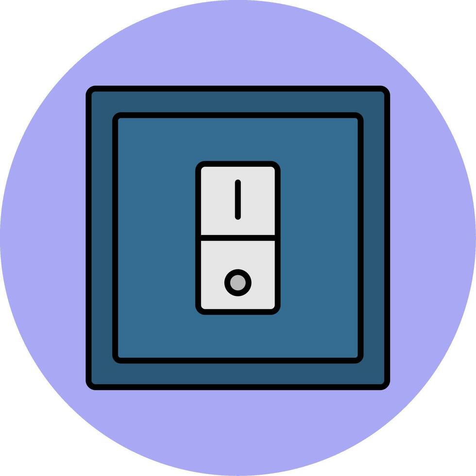 Switcher Line Filled multicolour Circle Icon vector