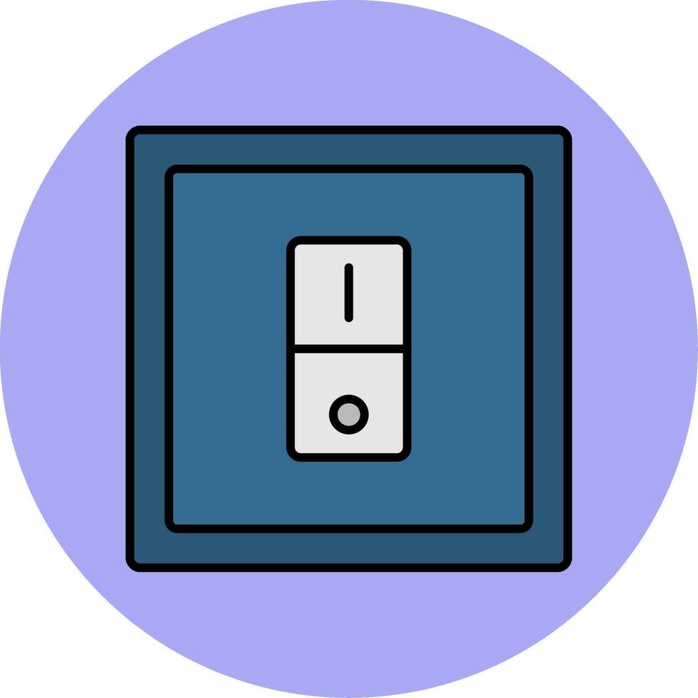 Switcher Line Filled multicolour Circle Icon vector