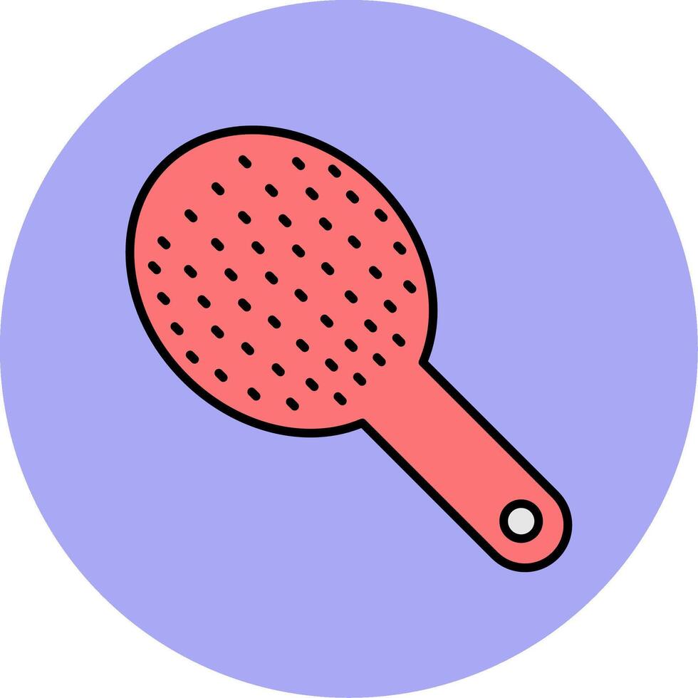 Hair Brush Line Filled multicolour Circle Icon vector