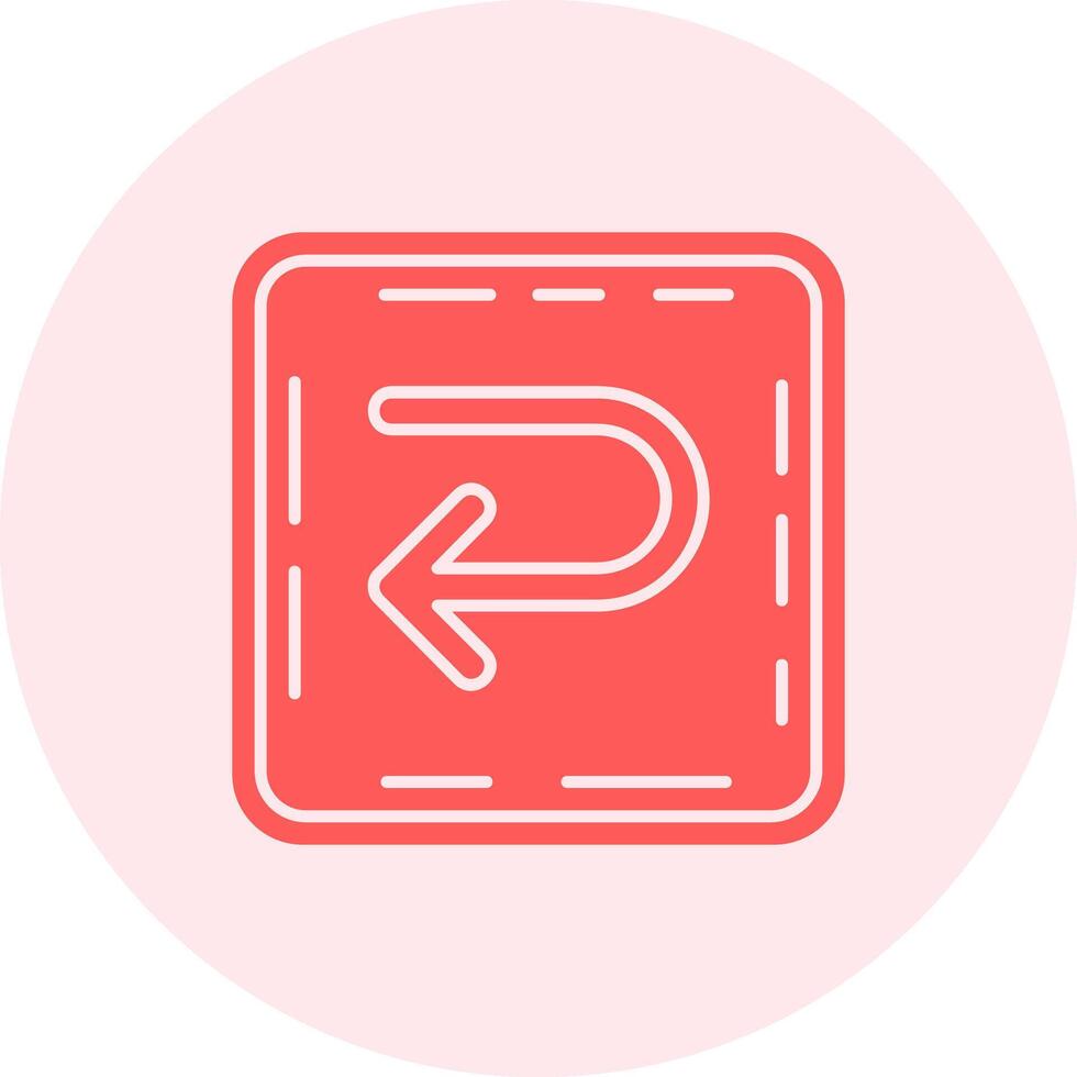 U turn Solid duo tune Icon vector