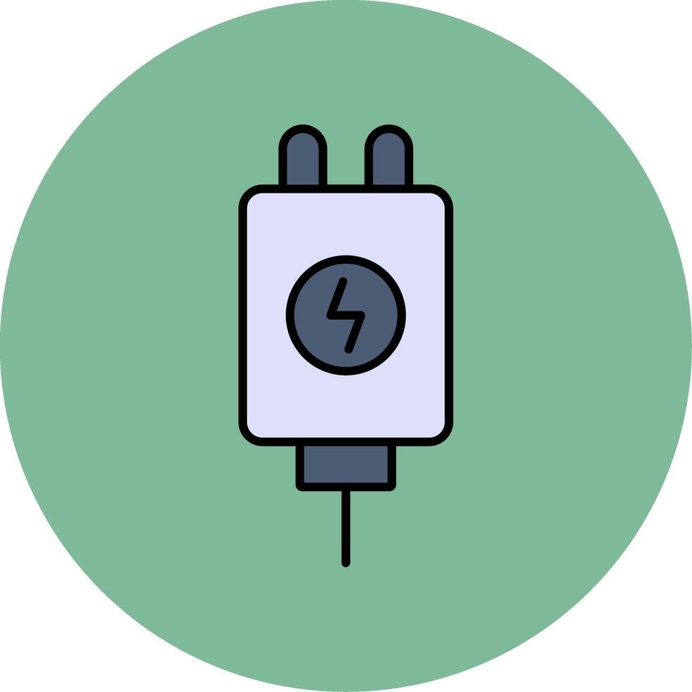 Adapter Line Filled multicolour Circle Icon vector