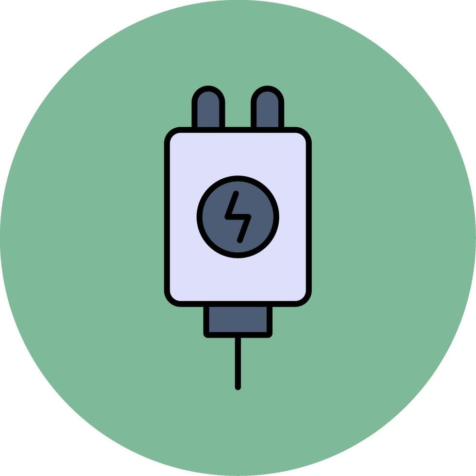 Adapter Line Filled multicolour Circle Icon vector