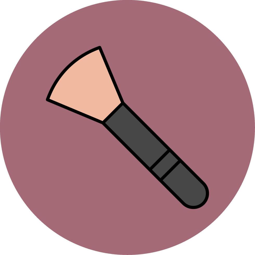 Makeup Brushes Line Filled multicolour Circle Icon vector