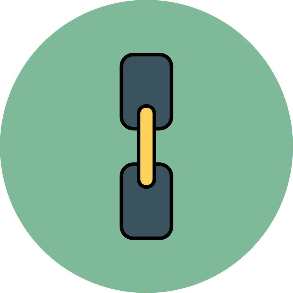 Chain Line Filled multicolour Circle Icon vector