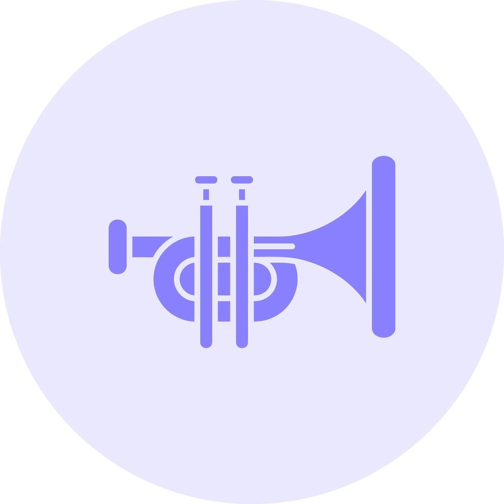 trompeta sólido dúo melodía icono vector