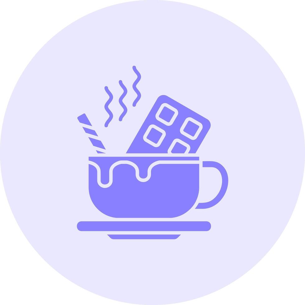 Hot Chocolate Solid duo tune Icon vector