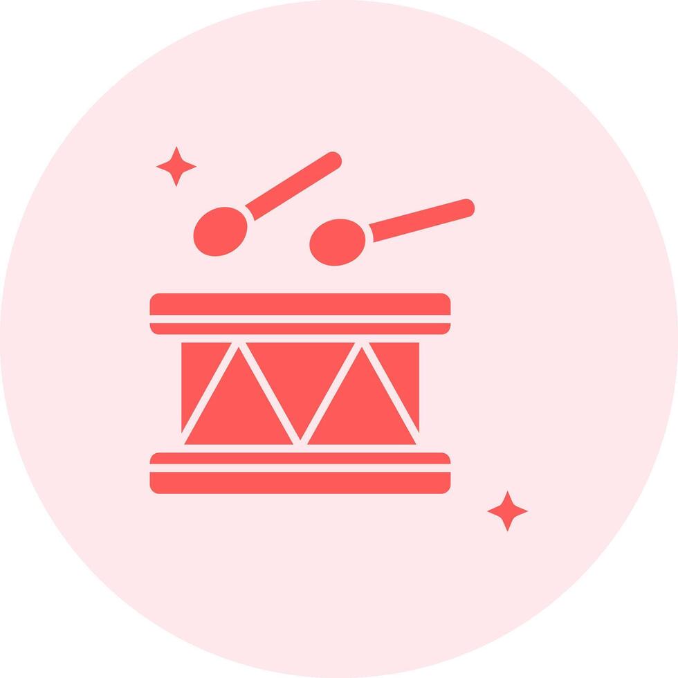 Drum Solid duo tune Icon vector