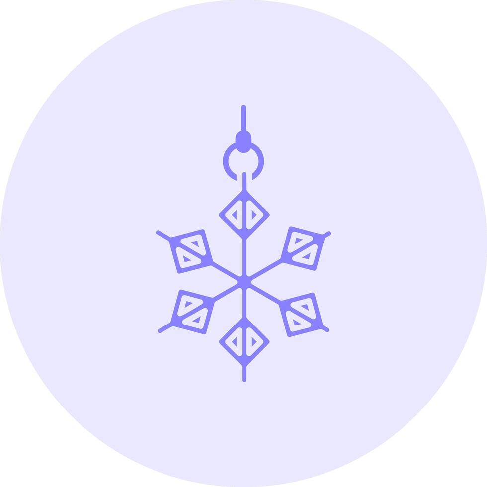 Snowflake Solid duo tune Icon vector