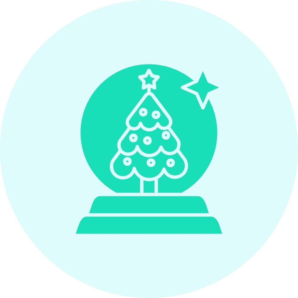 Snow globe Solid duo tune Icon vector