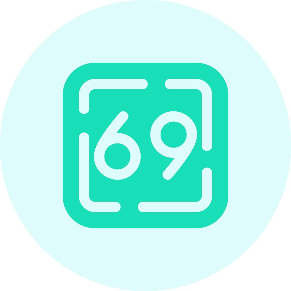 Sixty Nine Solid duo tune Icon vector