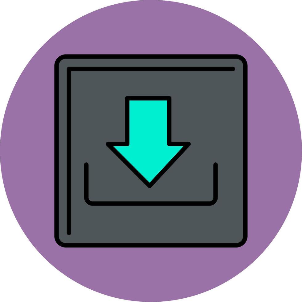 Download Line Filled multicolour Circle Icon vector