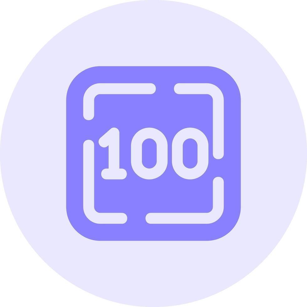 One Hundred Solid duo tune Icon vector