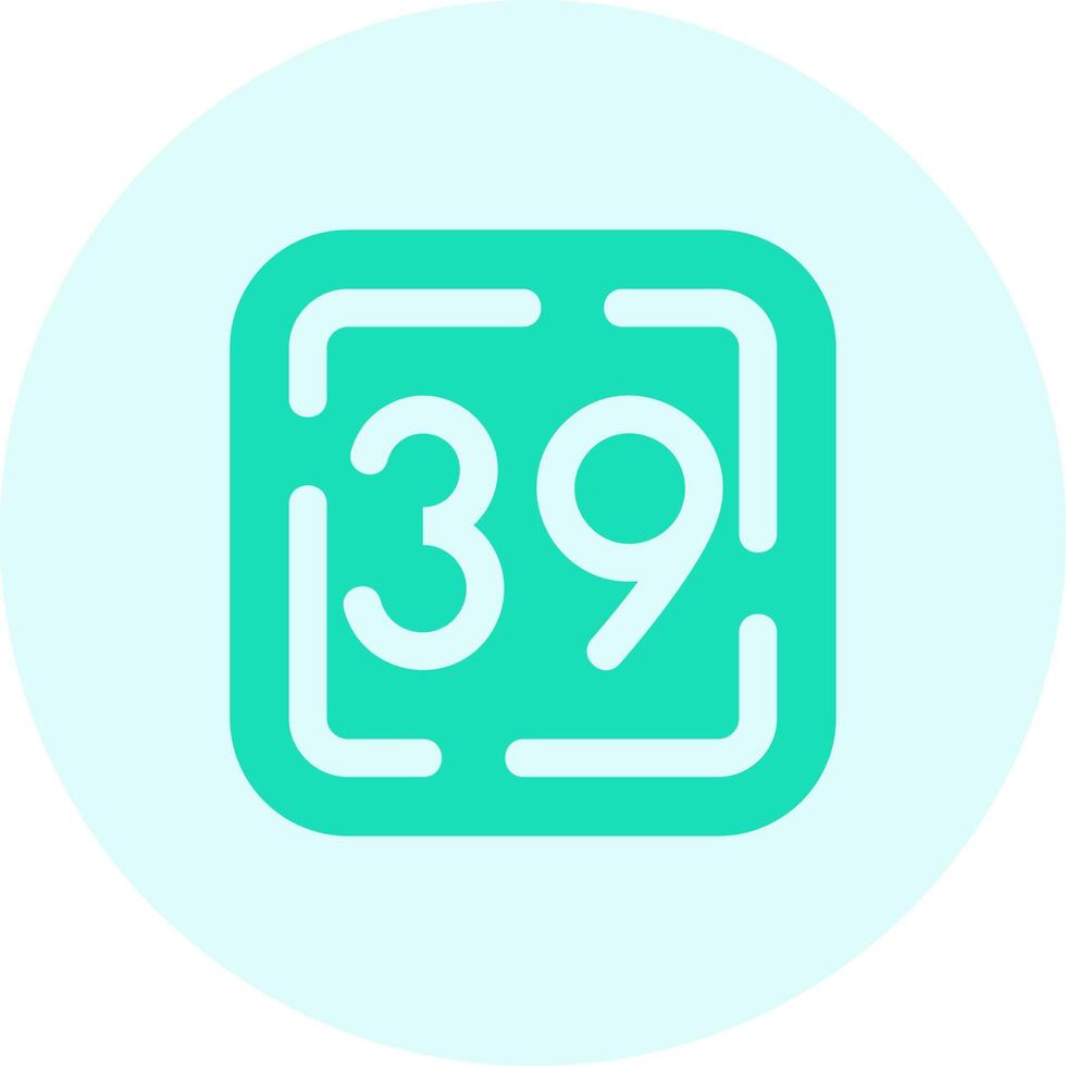 Thirty Nine Solid duo tune Icon vector
